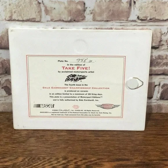 NASCAR Dale Earnhardt plate set - Picture 2 of 7